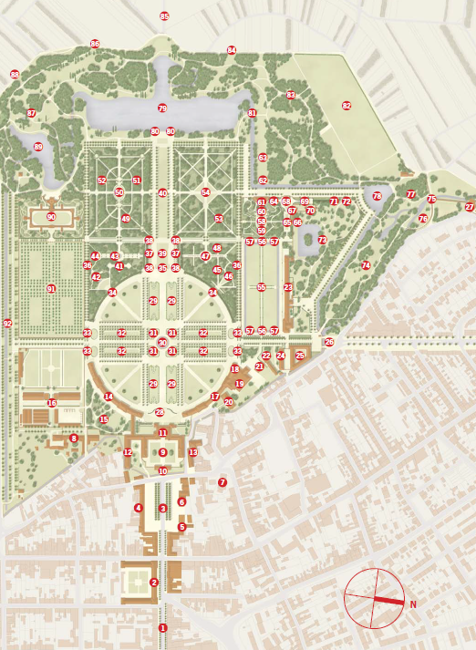 Der Schlossgarten in Schwetzingen - Ein Garten voller Verführungen - Karte